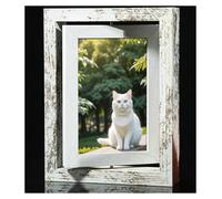 JBTBIHIG Marcos de fotos antiguos blanco retro del montaje tablero de los marcos 5x7 for el retrato pequeño Regalos para el hogar(Retro White,5x7)