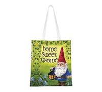 JBYJBX Bolsa reutilizable de gran capacidad con estampado de gnomos coloridos, ligera, para el trabajo, gimnasio, viajes, playa, viajes diarios