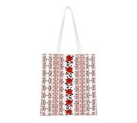 JBYJBX Bolsa reutilizable de gran capacidad, estilo bordado ucraniano, con estampado de rosas, ligeras, para el trabajo, gimnasio, viajes, playa, viajes diarios