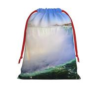 JBYJBX Bolsas multiusos con estampado de cascada y arco iris, con cordón, almacenamiento diario, artículos esenciales de viaje