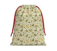 JBYJBX Bolsas multiusos con estampado de pollo y hojas amarillas, con cordón, almacenamiento diario, artículos esenciales de viaje