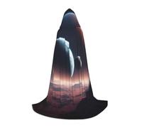 JBYJBX Capa con capucha para adultos, con estampado de planeta espacial, para cosplay, carnaval, eventos temáticos