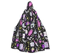 JBYJBX Capa con capucha para adultos, disfraz de brujería mágica, para carnaval, cosplay, fiesta de vampiro, suministros de decoración