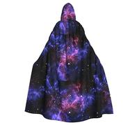 JBYJBX Capa con capucha para fiestas de carnaval, disfraz de vampiro y cosplay con estampado espacial de galaxia y estrellas espaciales