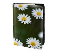 JBYJBX Cartera ligera con estampado de margaritas blancas salvajes de 5.5 pulgadas, para documentos de viaje, para hombres y mujeres, negocios, viajes de ocio, Black, Talla única