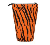 JBYJBX Estuche de lápices con estampado de jirafa, organizador multifuncional para lápices, organizador de papelería y papelería, Leopardo Tigre Naranja, One Size
