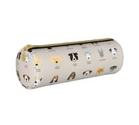 JBYJBX Estuche de piel con estampado de raza de perro, estuche delgado y bonito para adultos, hombres y mujeres, White, Talla única