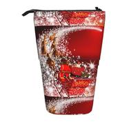 JBYJBX Estuche organizador telescópico multiusos con estampado de flores de perro, bolsa de almacenamiento de papelería, Magia navideña, Talla única