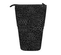 JBYJBX Estuche organizador telescópico multiusos con estampado de notas musicales, color blanco y negro, Química científica abstracta, Talla única