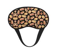 Jbyjbx Fun Food - Máscara de ojos unisex con estampado de perros calientes, para dormir en casa, viajes, lavable y transpirable