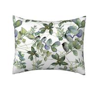 JBYJBX Funda de almohada con estampado de hojas de eucalipto verde, agradable al tacto, para dormitorio, sofá, silla, dormitorio, decoración del hogar, vacaciones, uso diario