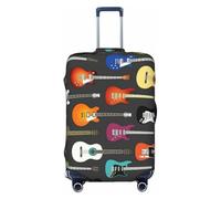 JBYJBX Funda protectora de equipaje con estampado acústico y de guitarras, lavable, elástica, a la moda, para equipaje, de viaje, Negro, Medium