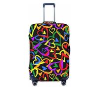JBYJBX Funda protectora de equipaje con estampado de arco iris y orgullo gay, lavable, elástica, a la moda, para equipo de viaje, Negro, Medium