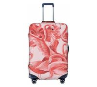JBYJBX Funda protectora de equipaje con estampado de flamencos, lavable, elástica, a la moda, para equipo de viaje, Negro, Large