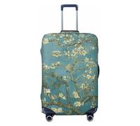 JBYJBX Funda protectora de equipaje con estampado de flor de almendro, lavable, elástica, a la moda, Negro, Medium