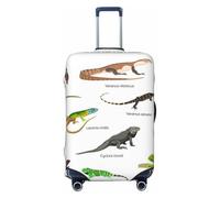JBYJBX Funda protectora de equipaje con estampado de lagarto, lavable, elástica, de moda, para equipaje, con diferentes tipos de fundas para equipaje, Negro, Medium