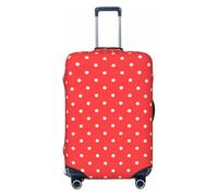 JBYJBX Funda protectora de equipaje con estampado de lunares rojos y blancos, lavable, elástica, a la moda, para equipaje, Negro, Large