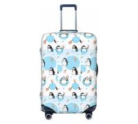 JBYJBX Funda protectora de equipaje con estampado de pingüinos lindos, lavable, elástica, a la moda, para equipo de viaje, Negro, Small