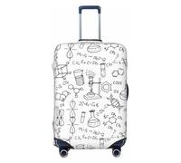 JBYJBX Funda protectora de equipaje con estampado de química, lavable, elástica, a la moda, NEGRO, Small