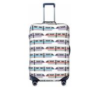 JBYJBX Funda protectora de equipaje con estampado de tren monorraíl, lavable, elástica, a la moda, para equipo de viaje, Negro, Medium