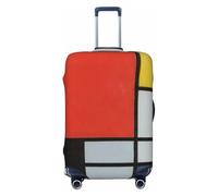JBYJBX Funda protectora de equipaje con estampado rojo, amarillo, azul y negro, lavable, elástica, a la moda, para equipaje, Negro, Small