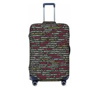 JBYJBX Funda protectora de equipaje lavable y elástica para equipaje, diseño de código de programación programador, Negro, X-Large