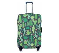 JBYJBX Funda protectora de maleta con estampado de cactus sin costuras, lavable, elástica, a la moda, para equipo de viaje, Negro, Small
