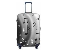 JBYJBX Funda protectora para maleta, lavable, elástica, de moda, con estampado de notas musicales, Negro, X-Large