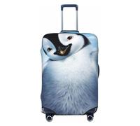 JBYJBX Funda protectora para maleta, lavable, elástica, moderna, con diseño de pingüinos, con estampado de lindos pingüinos, Negro, Medium
