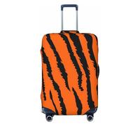 JBYJBX Funda protectora para maleta, lavable, elástica, moderna, con estampado de leopardo y tigre naranja, NEGRO, X-Large