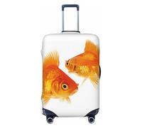 JBYJBX Funda protectora para maleta, lavable, elástica, moderna, con estampado de peces, Negro, Medium