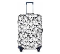 JBYJBX Funda protectora para maleta, lavable, elástica, moderna, con estampado de pingüinos, Negro, Small