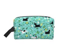 JBYJBX Goat Frolic - Bolsa de almacenamiento de viaje con cremallera para artículos de tocador, cosméticos, artículos esenciales diarios, Blanco, Talla única