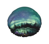 Jbyjbx Gorro de baño con estampado de cielo nocturno celestial para mujer, ligero pero duradero