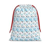 JBYJBX Lindos pingüinos con cordón de ajuste, multiusos, almacenamiento diario, artículos esenciales de viaje