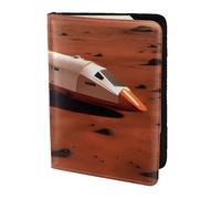 JBYJBX Mars Planet Print - Cartera ligera para documentos de viaje de 5.5 pulgadas, para hombres y mujeres, negocios, viajes de ocio, Black, Talla única