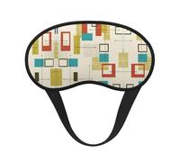 Jbyjbx Máscara de ojos unisex opaca con estampado moderno de mediados de siglo, para uso en casa, viajes, lavable y transpirable