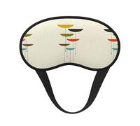 Jbyjbx Máscara de ojos unisex opaca para dormir con estampado moderno de mediados de siglo, lavable y transpirable