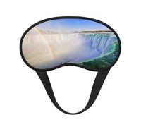 Jbyjbx Máscara opaca unisex para dormir con estampado de cascada y arco iris, lavable y transpirable