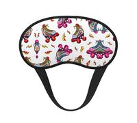 Jbyjbx Máscara opaca unisex para dormir con estampado de patines de ruedas de color, para uso en casa, viajes, lavable y transpirable