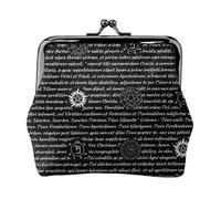 Jbyjbx Monedero compacto con estampado de inspiración sobrenatural, bonita cartera pequeña con cierre de beso para uso diario y regalos