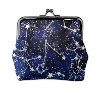 Jbyjbx Monedero compacto con estampado que brilla en la oscuridad, bonita cartera pequeña con cierre de beso para uso diario y regalos