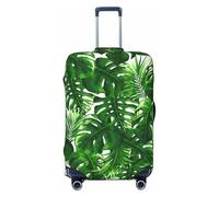 JBYJBX Monstera Deliciosa - Funda protectora de equipaje con estampado de palmera de plátano, lavable, elástica, a la moda, Negro, Large