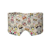 Jbyjbx Orejeras ajustables de poliéster con estampado de calavera mexicana, para viajes, yoga, meditación