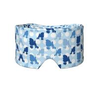 Jbyjbx Orejeras ajustables de poliéster con estampado de caniche azul y lunares, para viajes, yoga, meditación