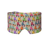 Jbyjbx Orejeras ajustables de poliéster con estampado de patines de ruedas coloridas, para viajes, yoga, meditación