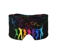 Jbyjbx Orejeras ajustables de poliéster para dormir con estampado de música para viajar, yoga, meditación