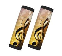 JBYJBX Piano, violín, notas musicales, estilo y funcionalidad, envolturas de agarre para asa de equipaje, agarre antideslizante, fácil y cómodo
