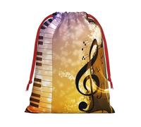 JBYJBX Piano Violín Notas Musicales Impresión Conveniencia Cordón Regalo Multiusos Bolsas Almacenamiento Diario Esenciales de Viaje