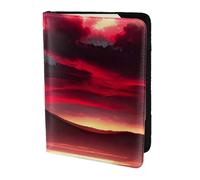 JBYJBX Red Sky at Night - Pasaporte con estampado estrellado de 5.5 pulgadas, billetera ligera para hombres y mujeres, viajes de negocios y ocio, Black, Talla única